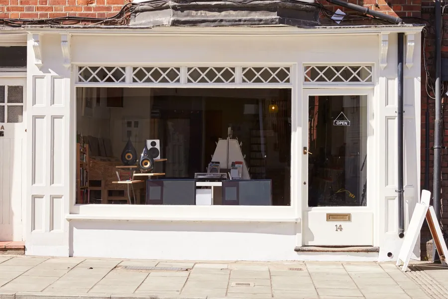 Bright retail interior frontage