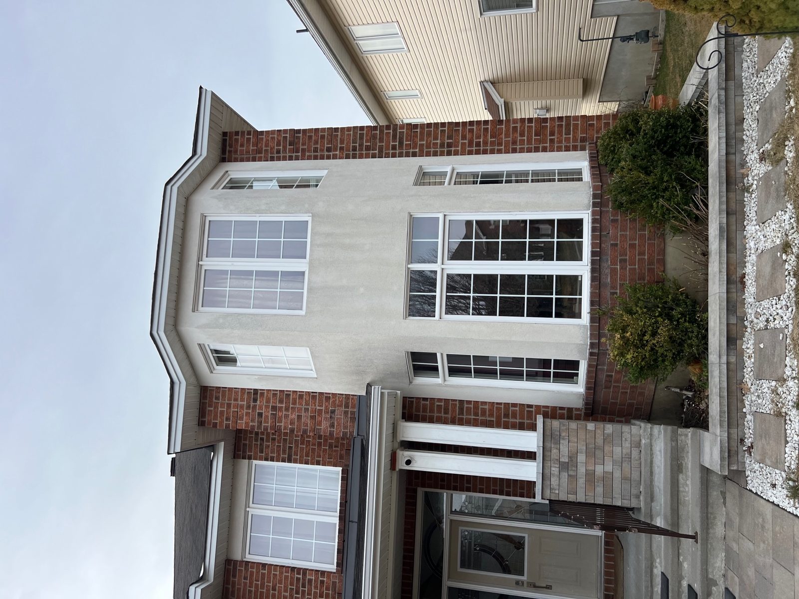 Stucco home before spray paint in The Glebe
