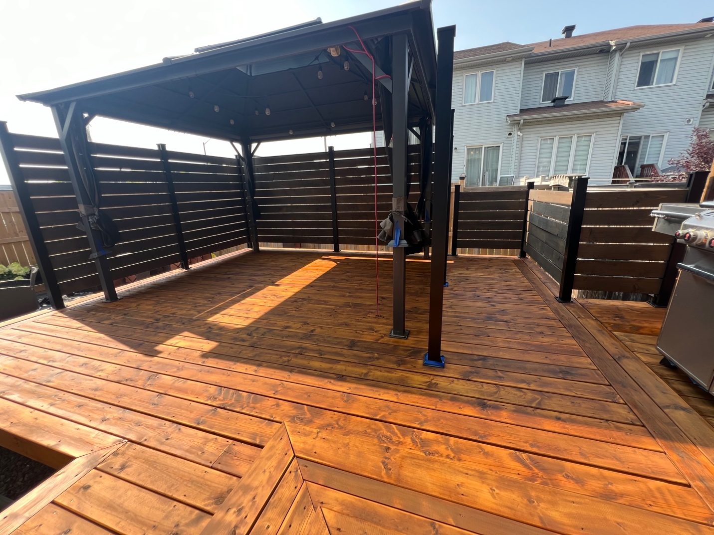 Restored deck after staining in Manotick