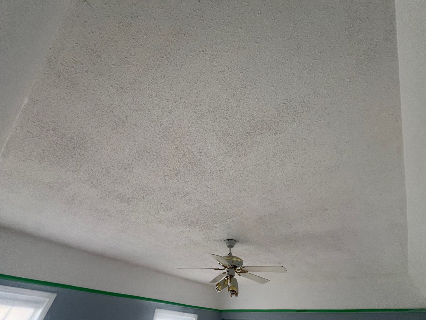 Popcorn ceiling before removal in Barrhaven